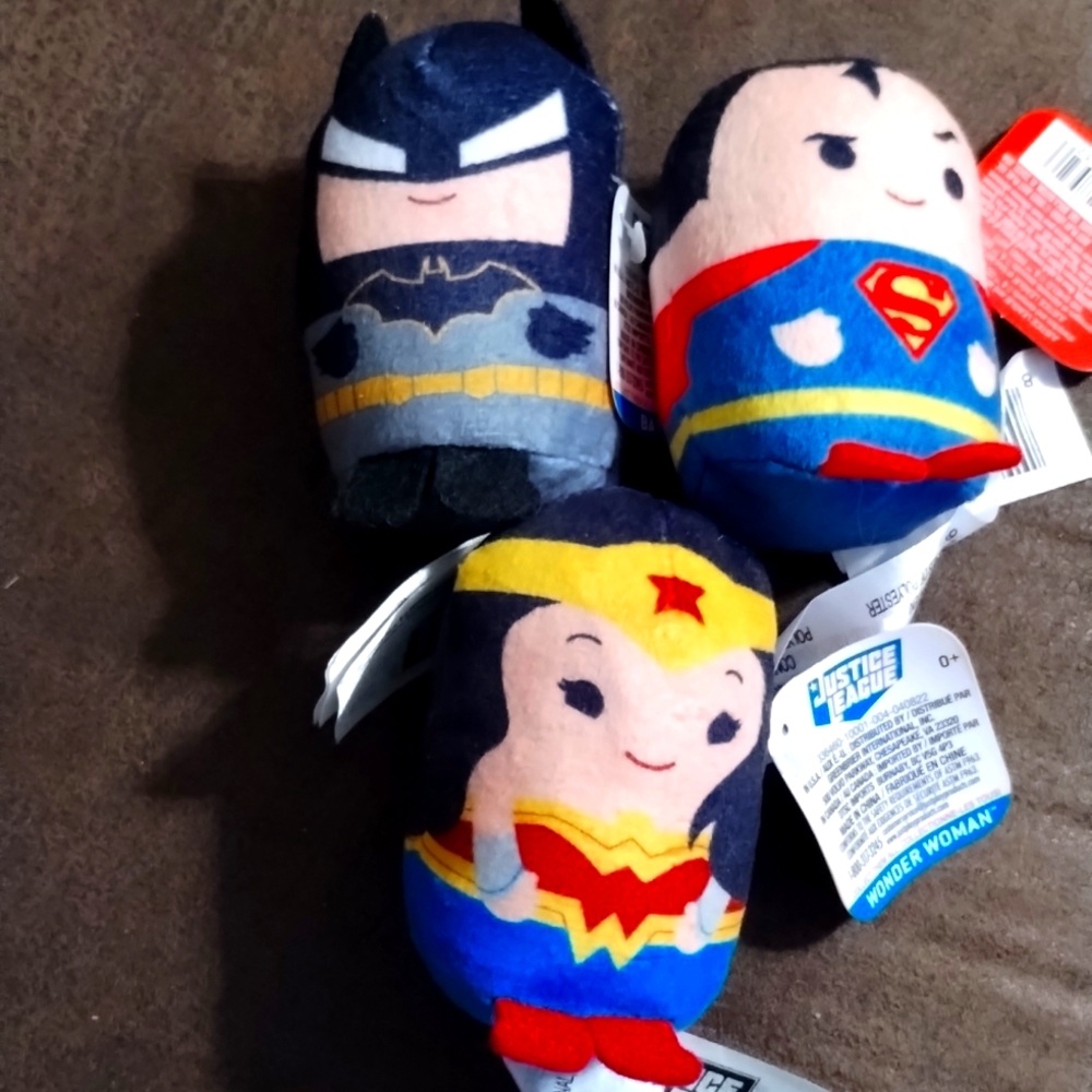 Just Play Justice League Mini Plush: Wonder Woman/Batman/Superman NWT!